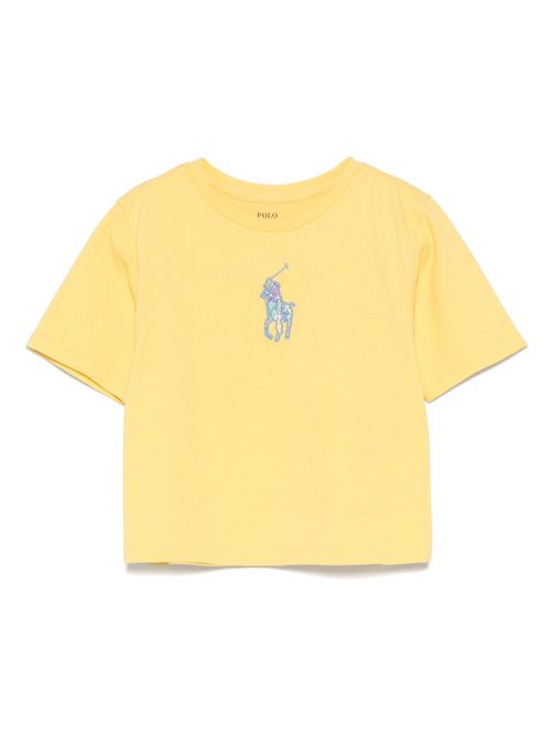 POLO RALPH LAUREN KIDS cotton T-shirt - Yellow
