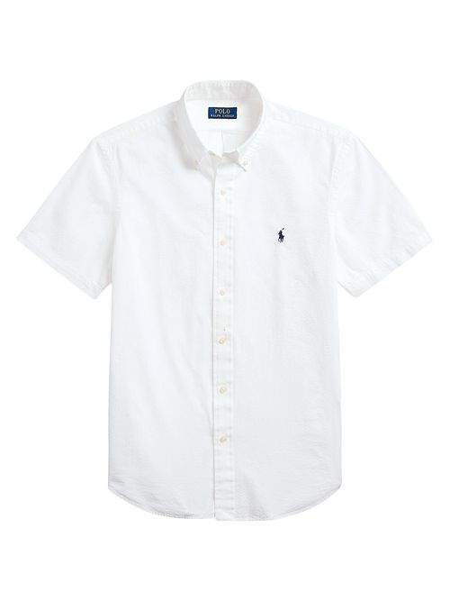 Men's Classic-Fit Seersucker Shirt - White