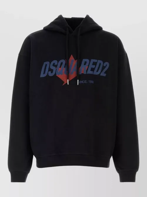 Dsquared2 - cotton hooded sweatshirt drawstring hood