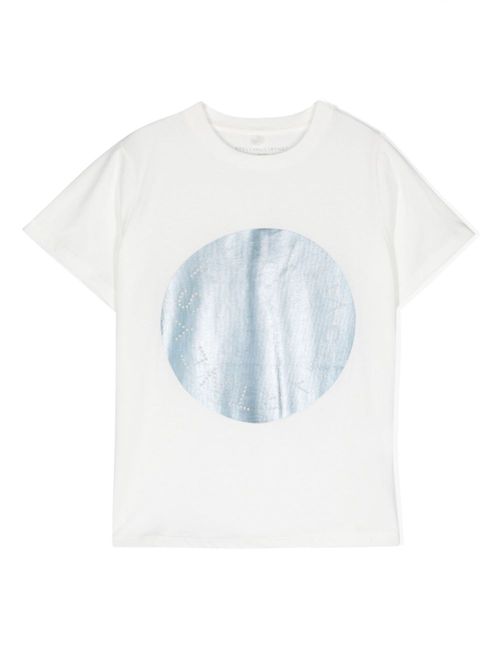 Circular Logo Disc cotton T-shirt - White