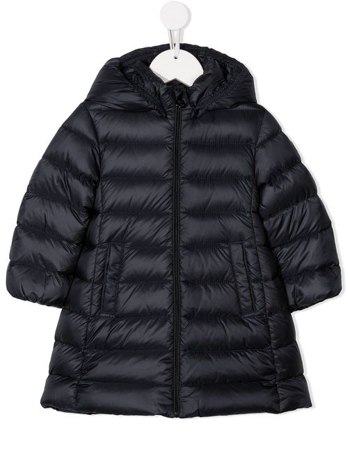 Feather down hooded jacket - Blue