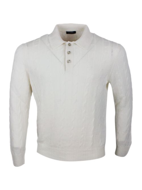 Sweaters Ivory 68li 32co - Men