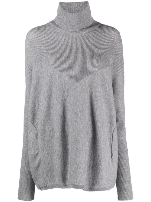 Roll-neck cashmere jumper - Grey
