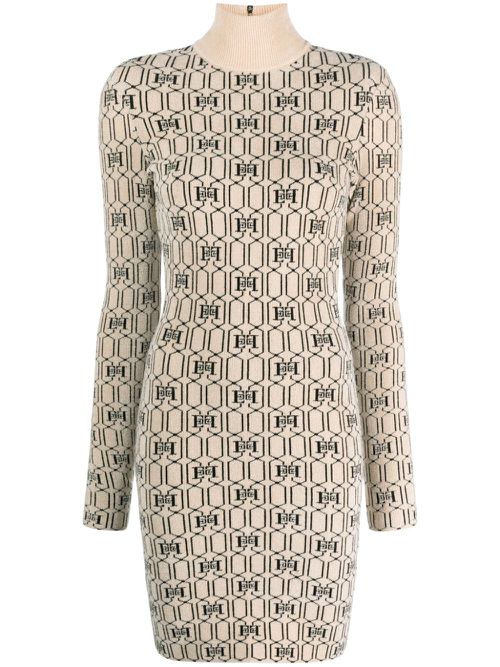 Mongram-intarisa knitted minidress - Neutrals