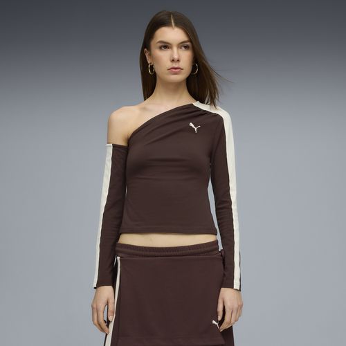 PUMA T7 Women's Asymmetric Top in Brown