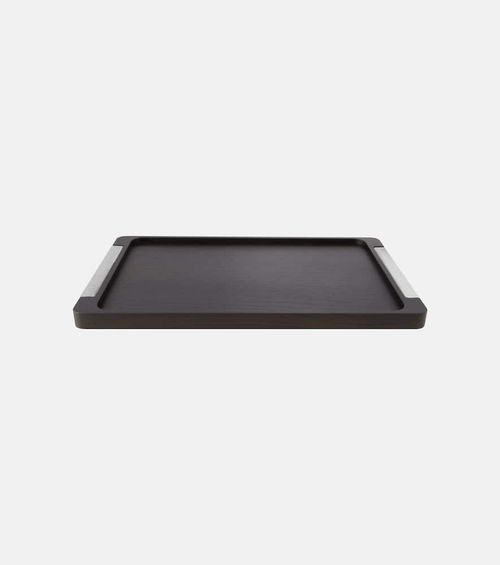 Bernadotte wooden and stainless steel tray by Sigvard Bernadotte