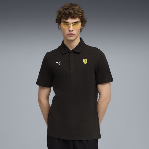 PUMA Scuderia Ferrari Men's Motorsport Polo Shirt in Black