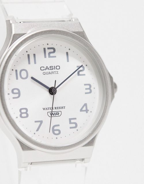 MQ24S skeleton series silicone watch in white