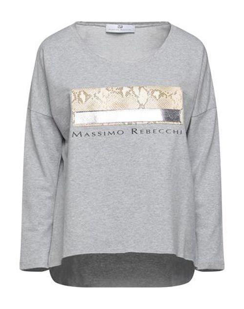 Woman Sweatshirt Grey Size M Cotton, Elastane
