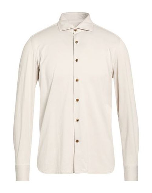 Man Shirt Light grey Size 16 Cotton