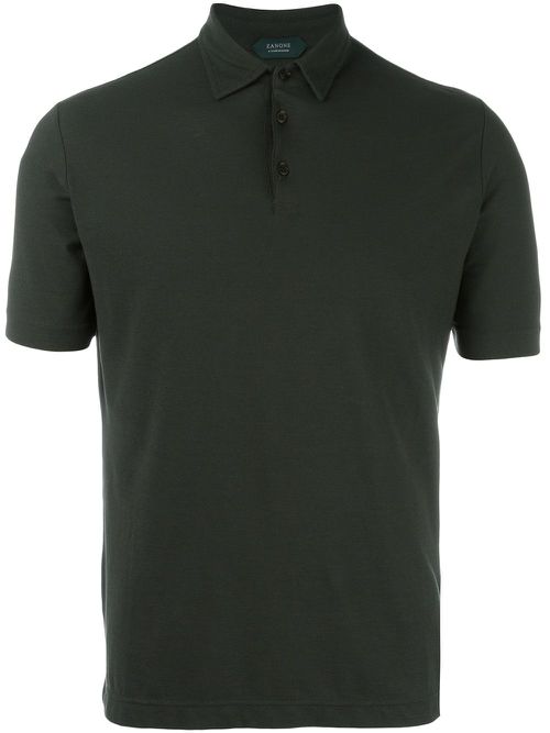 Shortsleeved fitted polo shirt - Green