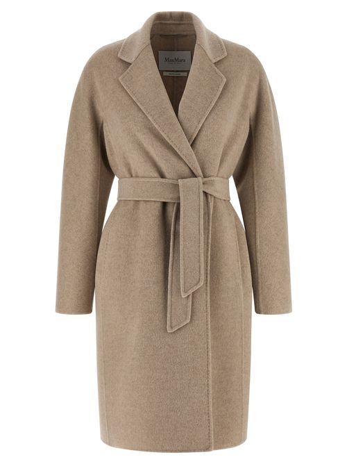 Cashmere Wrap Coat — Beige