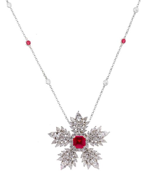 Juwelina Paris 여성 Rouge Noel necklace - Silver JN0870