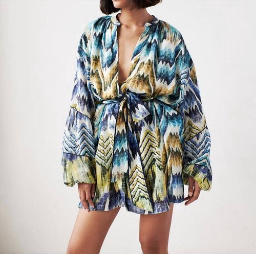 Pia Mini Dress In Calvi Blue