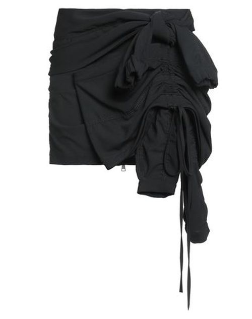 Woman Mini skirt Black Size 6 Polyester, Wool, Elastane