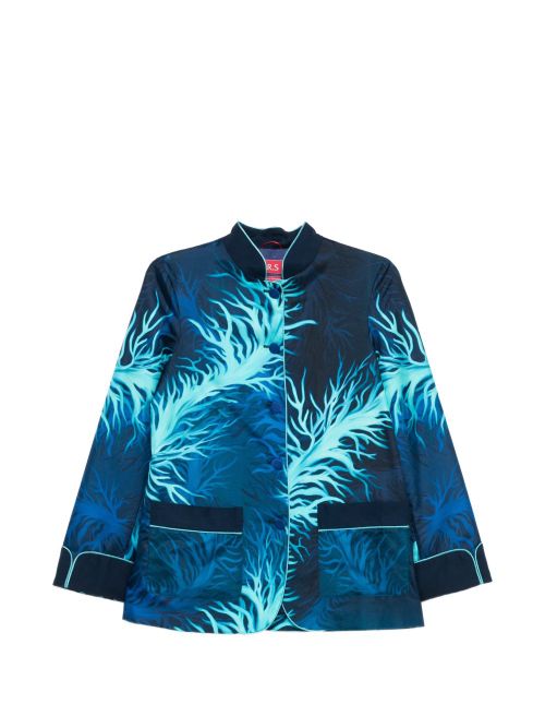 Printed silk jacket