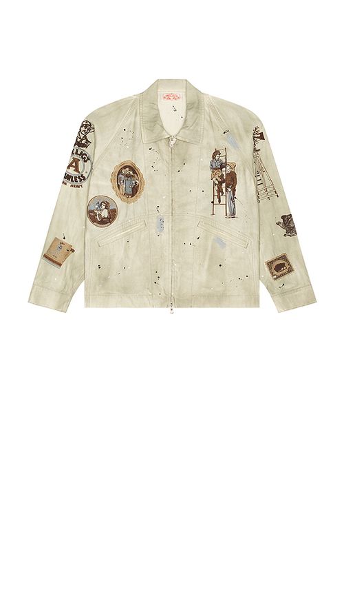 Samuel Zelig Western Zip Jacket in White. XXL/2X also in L, M, XL/1X