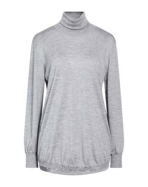 Woman Turtleneck Grey Size 14 Wool, Silk, Cashmere