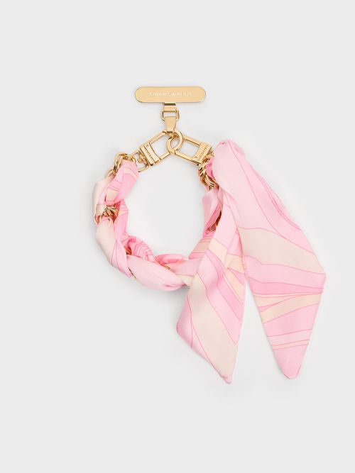 Swirl-Scarf Chain Bag Strap