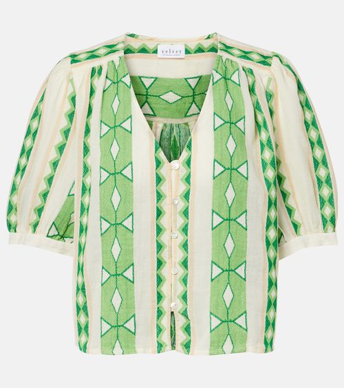 Marissa cotton jacquard blouse