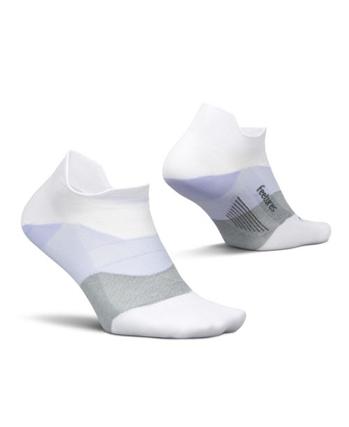 Men's Elite Ultra Light Cushion Ankle Socks - Sport Sock with Targeted Compression - White