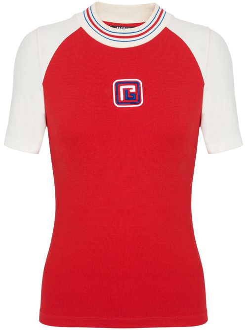 PB embroidered short-sleeve T-shirt - MDZ