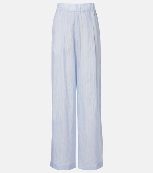 Striped wide-leg pants