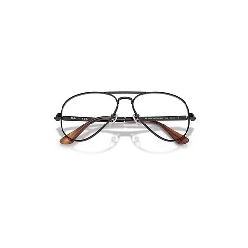 Ray-Ban Aviator Max Eyeglasses Black Frame Clear Lenses Polarized 58-16