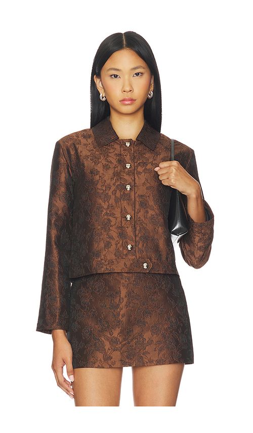 Amanda Uprichard BLOUSON PRESTON en Chocolate. XS. Also en L, M