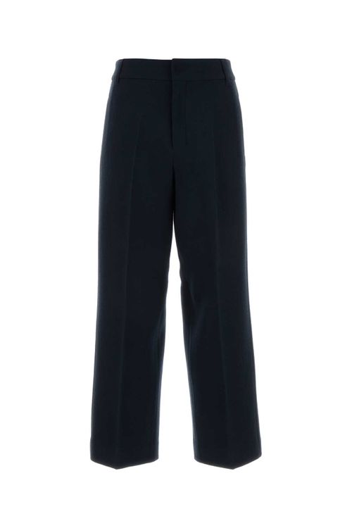 Virgin Wool Trousers — Navy