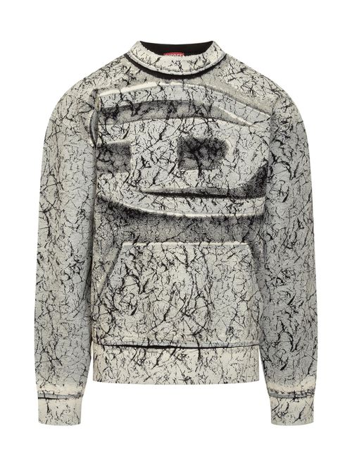 Sweatshirt With Cracked Effect