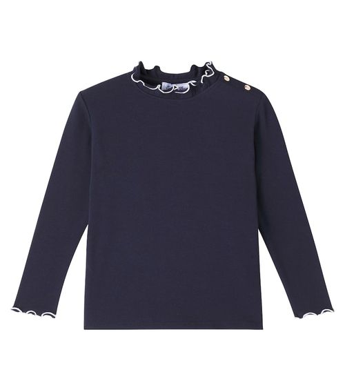 Cotton-blend jersey top