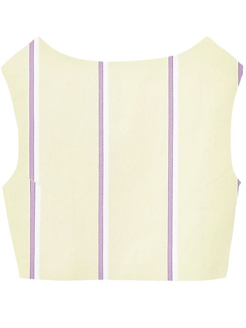 Richard striped cropped top - Yellow