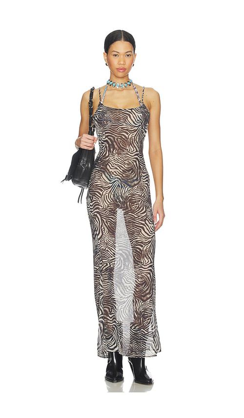 Superdown Trysta Maxi Dress in Brown. - M also in L, S, XL