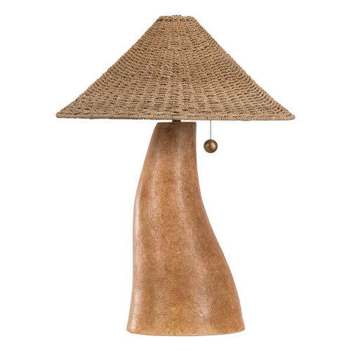 Patina Brass Ceramic Ancient Terracotta Table Lamp from the Seyla Collection