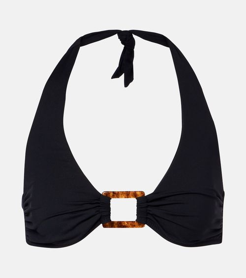 Paris embellished halterneck bikini top