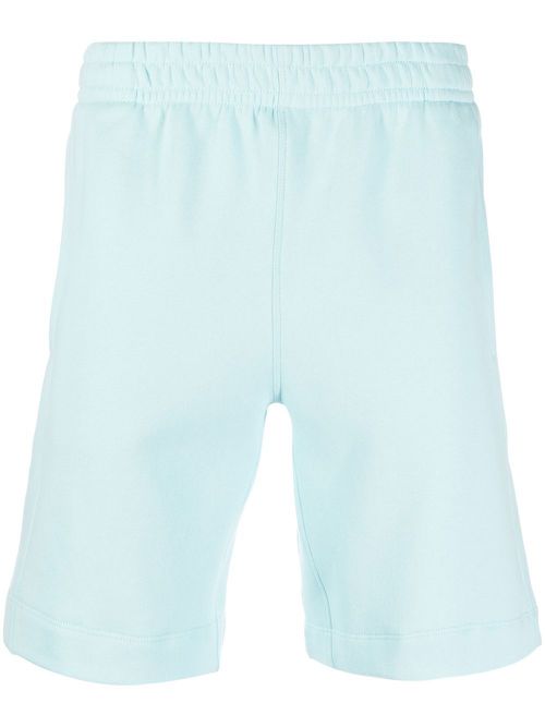 Mid-rise organic-cotton track shorts - Blue