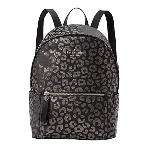 Kate Spade New York Chelsea Medium The Little Better Nylon Backpack Black Multi Leopard
