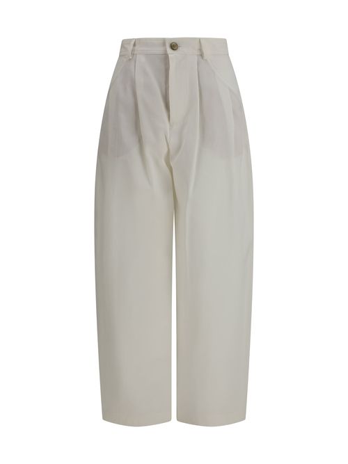 Barrel Fit Trousers — White
