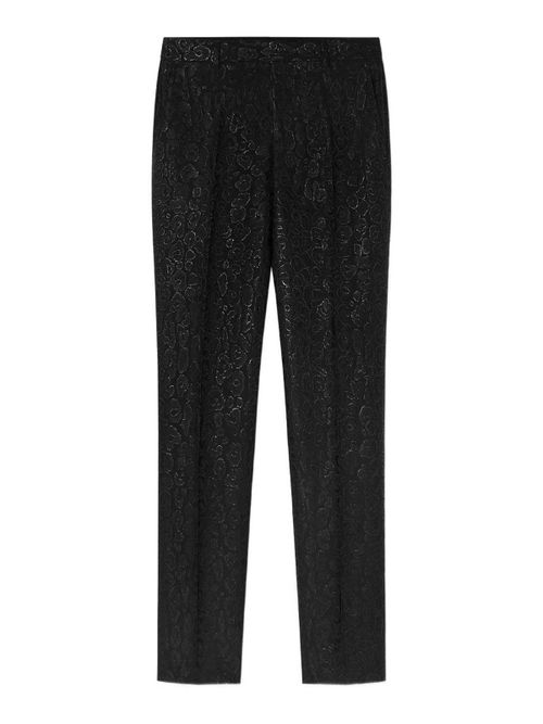 Jacquard Leopard Formal Trousers