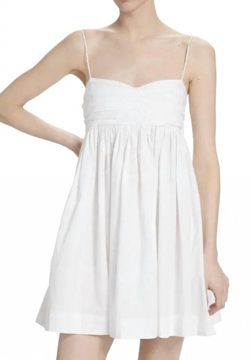Pleated Mini Dress In White Heat