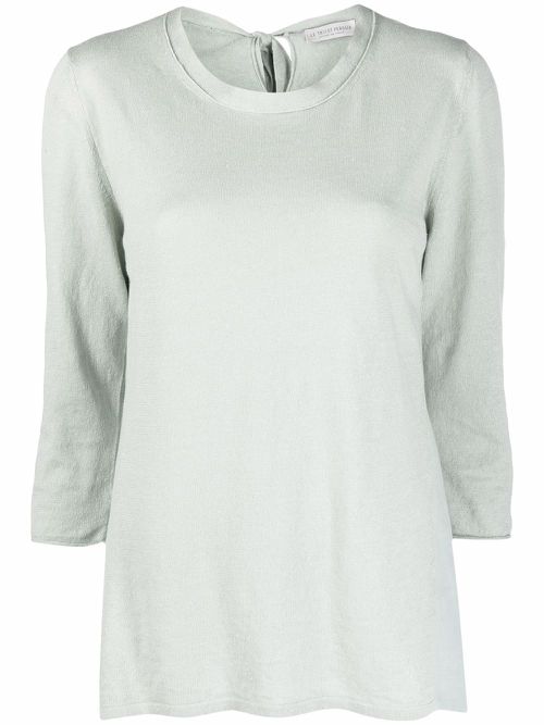 Round neck long-sleeved T-shirt - Green