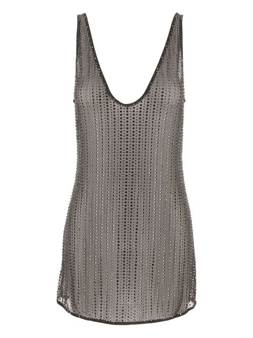 VENUJA stud-embellished mini dress - Grey