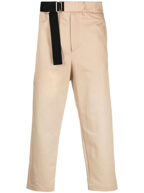 Side buckle-fastening trousers - Brown