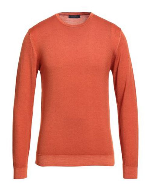 Vintage Man Sweater Orange Size XL Merino Wool