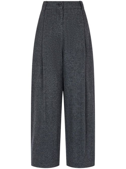Pintuck-detail trousers - Grey