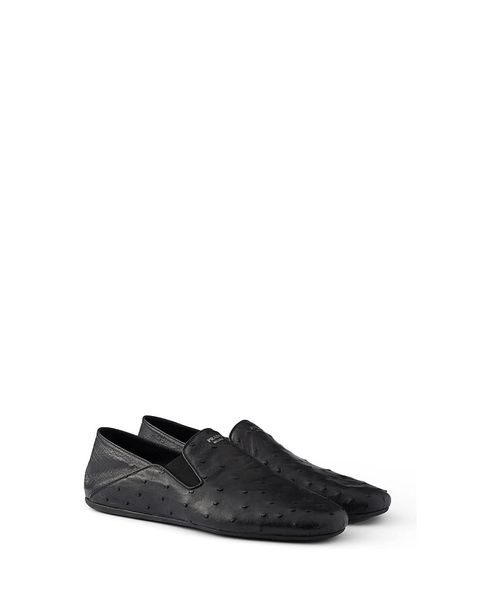 Men's Ostrich Leather Loafers