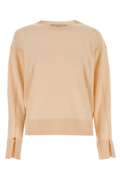 Virgin Wool Crewneck Sweater — Beige