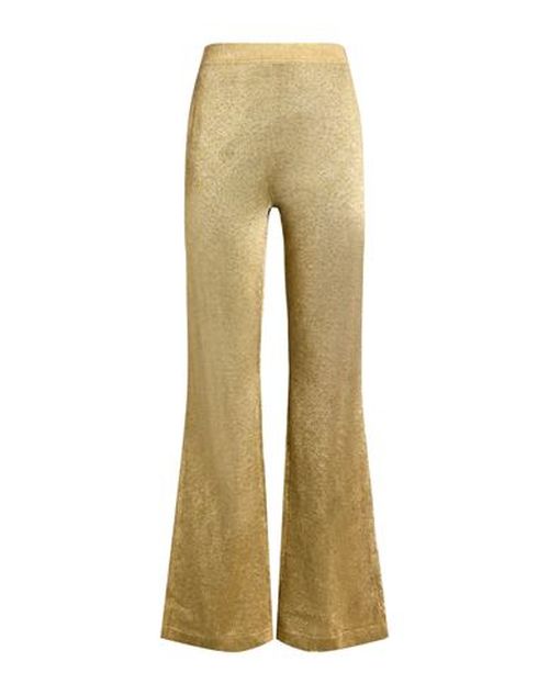 Woman Pants Platinum Size 10 Viscose, Metallic fiber