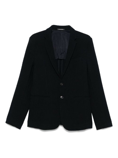 Emporio Armani textured blazer - Blue